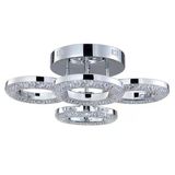 Oylum 4'lü Krom 24 Watt Kristalli Koridor Salon LED Plafonyer Avize