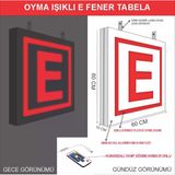 Oyma Işıklı Eczane E Tabela