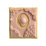 Oymalı Desenli Çerçeve Şeklinde Silikon Pasta ve Seker Hamuru Kalibi 3x2x1 cm