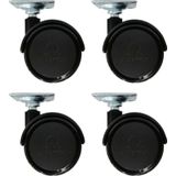 Oynak Tablalı Dolap Sehpa Masa Ayağı Mobilya Tekerleği 40 Mm Polyamid Siyah (4 ADET)