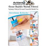 Oynar Başlıklı Musluk Filtresi 3 Adet Musluk Başlıgı Sıçramayı Önleyen Pervaneli Tasaruflu Batarya Ucu Mutfak Banyo
