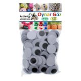 Oynar Goz Siyah 18 Mm 150 Li 1 Paket Oynayan Goz 18Mm Hobi Tasarim Anasinifi Kres Etkinlik Elisi