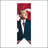 Oysal Bayrak Atatürk Posteri Kırlangıç Modeli Dijital Baskı ve Canlı Renkler 75 x 200 - Renkli - 1 Adet