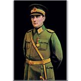 Oysal Bayrak Atatürk Üniformalı Portre Raşel Dijital Baskı Bayrak 150 x 225 - Renkli - 1 Adet