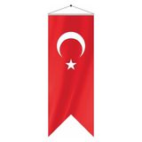 Oysal Bayrak Türk Bayrağı Alpaka Kumaş Kırlangıç Modeli Dijital Baskı ve Canlı Renkler 75 x 300 - Renkli - 1 Adet