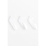 Oysho 3 çift pamuk karışımlı çekme parçalı sneaker spor çorabı
