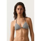 Oysho Kontrast tığ işi üçgen bikini üstü