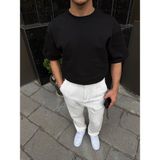 Oysho Kumaş Basic Oversıze Tshirt - Siyah