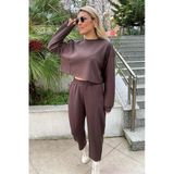 Oysho Kumaş Crop Eşofman İkili Takım