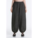 Oysho Pamuklu ekose bloomer pantolon