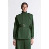 Oysho Uzun utility gabardin ceket