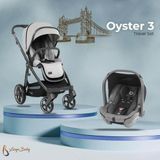 Oyster3 Çift Yönlü Bebek Arabası | Oyster Capsule Oto Koltuğu Dahil Travel Sistem - Silver Tonic
