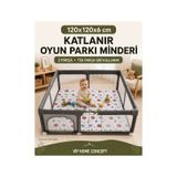 Oyun Alanına Uygun Katlanabilir Sünger Oyun Parkı Minderi Bebek Yatağı - Marin 120x120x6 CM cok-renkli