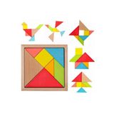 oyun Fırsat Ayı Doğal Ahşap Eğitici Oyuncak 7 Parça Mini Tangram