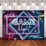 Oyun Gecesi Teması Fotoğrafçılık Arka Planları Parlayan Neon Fotoğraf Arka Planı Doğum Günü Partisi Dekor Uyku Gecesi Balo Oyun Parti Kek Masa Dekoru Fotoğraf Kabini Malzemeleri 2,1 x 1,5 m