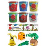 Oyun Hamuru 6 Renk 1 Paket Bubu 6 Lı Oyun Hamuru 600 gr Canlı Renkler Okul Öncesi Kreş Anasınıfı Etkinli Hamuru - Çok Renkli