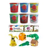 Oyun Hamuru 6 Renk 1 Paket Bubu 6 lı Oyun Hamuru 600 gr Canlı Renkler Okul Öncesi Kreş Anasınıfı Etkinli Hamuru