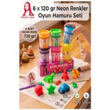 Oyun Hamuru 6 Renk 1 Paket Monalisa 6 Lı Neon Renk Oyun Hamuru Kurumaya Karşı Dirençli Okul Öncesi Kreş Yumuşak