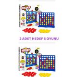 Oyun Kafası 2 Adet Hedef 5 Strateji ve Zeka Oyunu 58 Pullu Eğitici Aile Masa Oyunu 2 Kişilik