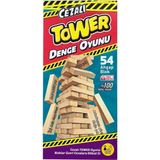 Oyun Kafası Denge Oyunu Cezalı Jenga -Cezalı Tower - Ahşap Büyük Boy 54 Parça