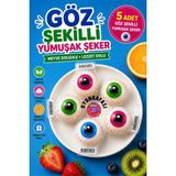 Oyun Kafası Göz Şekilli Yumuşak Şeker 5 Adet Jel Şeker Meyve Aromalı Eğlenceli Atıştırmalık