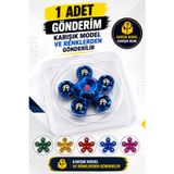 Oyun Kafası Metal Fidget Spinner Parmak Oyuncağı Metalik Renkli Stres Çarkı 1 Adet Karışık Model