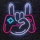 Oyun Kumandası ve El İşareti Neon Duvar Lambası, Çok Renkli | LED Neon Işık, Gamer Odası Dekoru, USB Güç Kaynağı, Duvar Süsü, Renkli Aydınlatma