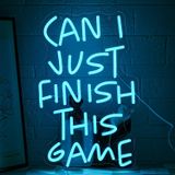 Oyun Mektubu Neon İşareti Oyuncu Neon Işık Oyun Odası Dekoru için LED Oyun Neon İşareti Gençler Oyun Zonu Boy Yatak Odası Duvar Dekoru USB Mavi (Bu Oyunu Hemen Sonlandırabilirim)