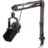 Oyun Mikrofonu Seti, Xlr/usb Dinamik Pc Mikrofonu Podcast Kayıt Için Bom Kollu Rgb Akış Mikrofon Seti, Dokun-Sessiz, Mix Kontrolü, Kulaklık Jakı-Ampli - Standart - Renkli