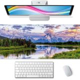 Oyun Mouse Pad, Büyük Kaymaz Kauçuk Tabanlı Fare Altlığı, Klavye Mouse Mat, Dikişli Kenarlı Masa Pedi, 80 x 30 cm, Grand Teton National Park