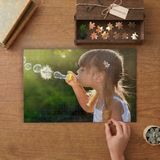 Oyun Oynayan Kız Çocuğu Tasarımı 240 Parça Ahşap Puzzle Ahşap Kutuda MP00676