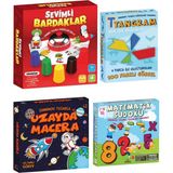 Oyun ve Sanat Ilkokul Ortaokul Akıl Zeka Oyunları Seti 2 - Bardak Oyunu Uzayda Macera Tangram Matematik Sudoku