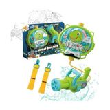 Oyuncak 1200 ml Su Kapasiteli Sırt Çantalı 9 Metre Atış Mesafeli Su Tabancası 20 cm - Çantalı Oyuncak Su Tabancası Taşınabilir Dinozor ve Desenli (Dinozor) - Standart