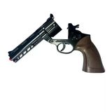 Oyuncak 25 cm Metal Kapsül Mantar Ses Çıkaran Kovboy Magnum Toplu Tabanca Çat Pat Demir Silah