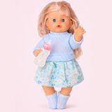 Oyuncak 30 Cm Sesli Altını Islatan Boncuk Bebek Biberonlu Emzikli 12 Farklı Sesli Pilli Bebek