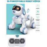 Oyuncak 30 Fonksiyon Uzaktan Kumandalı Şarjlı Sesli Işıklı Dokunma Algılama Programlama Robot Köpek - -- - STANDART