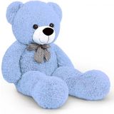 Oyuncak 80 Cm Papyonlu Peluş Ayıcık- İthal Kumaş - Premium Koleksiyon Hediyelik Ayı (% 100 YERLİ)