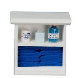 oyuncak bebek evi minyatür mobilya küçük raf & D Mavi Bad-Accessoires
