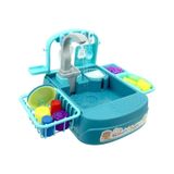 Oyuncak Bulaşık Yıkama Seti - İç Sepetli Modern Çeşmeli Lavabo