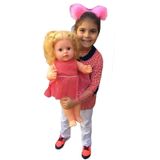 Oyuncak Büyük Boy Konuşan Et Bebek Elbiseli Türkçe Sesli 55 Cm Beyaz