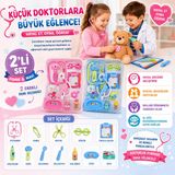 Oyuncak Doktor Seti Eğitici Sağlık Oyuncakları 2Li Set (Pembe & Mavi) | Stetoskop Dahil, Ateş Ölçer Dahil, Hayal Gücü Geliştirir, Pembe ve Mavi Seçenek, Sosyal Beceri Destekler
