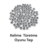oyuncak fabrikası Kelime Üretme Oyunu Taşı Seti 100 Adet Harf