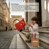 Oyuncak Fabrikası Türk Bayrağı Ahşap Sopalı Kuşe Bayrak 20X30 50'li -Ay Yıldızlı