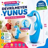 Oyuncak Fabrikası Yunus Şişme Hacı Yatmaz 91 cm Dev Boy | Şişme Çocuk Boks Oyuncağı Kendiliğinden Kalkar, Dayanıklı