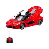Oyuncak Kapıları Ve Bagajı Açılan Uzaktan Kumandalı Full Fonksiyon Şarjlı Drift Arabası Süper Hızlı 1:16 Işıklı Spor Araba (KIRMIZI)