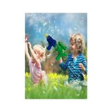 Oyuncak Köpük ve Su Tabancası Tek Tabancada Birleşen Üçlü Likitli Set Bubble Machine - Mavi