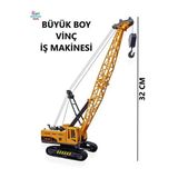 Oyuncak Kule Vinç 50 Cm - Manuel Makaralı Hareketli İnşaat Seti