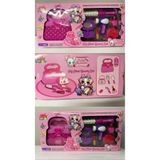 Oyuncak Makyaj Güzellik Beauty Set, Çantalı, 3+ Yaş, Saç Kurutma Makinesi, Saç Fırçası, Tarak, Ayna, Ruj, Far Paleti, Parfüm