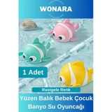 #Oyuncak Mekanik Suda Yüzen Eğlenceli Hafif Kurmalı Renkli Yüzen Balık Bebek Çocuk Banyo Oyuncağı