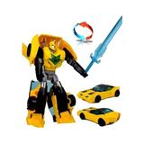 /oyuncak Metal Gövdeli 20 cm Araba ve Tıra Dönüşen Robot Optimus ve Bumblebee Model Dönüşen Robotlar Autobots (Sarı) - Option-1